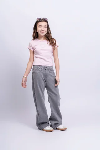 Pantalon Wide Leg Zenda Color Love Con Tachas - Vista 5