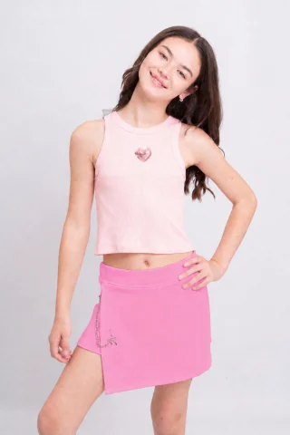 Skorts Crep Con Cadena - Vista 2