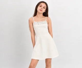 Vestido Con Breteles Finos Con Tachas En Delantero - Vista 1