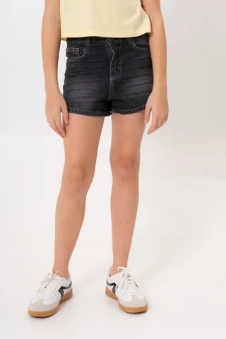 Short Mom Black Con Bigotes - Vista 1