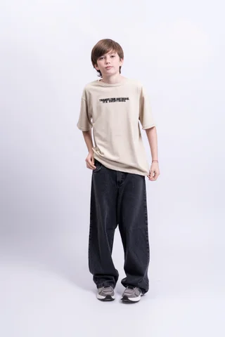 Remera Bauty Manga Corta Oversize En Algodon Frio Con Estanpa Thanks For Nothing - Vista 4