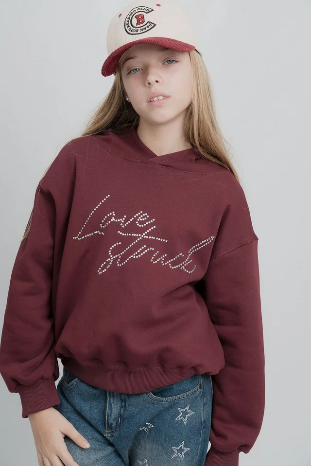 Hoddie Gala Con Capucha Stras  Love Strik