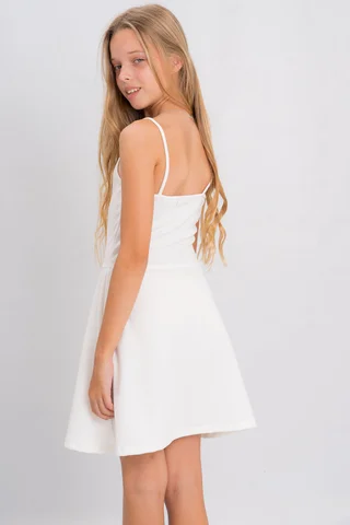 Vestido Doble Bretel Con Perlas - Vista 3