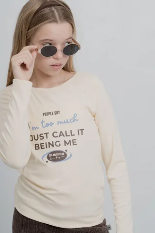 Remera Auro De Rib Soft Con Lycra Envivada Con Estampa Just I Ami - Vista 3