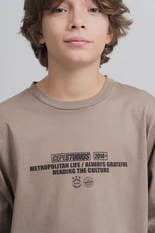 Remera Luca Manga Larga En Jersey Pesado 20/1 Con Recortes En Contratono En Mang - Vista 4
