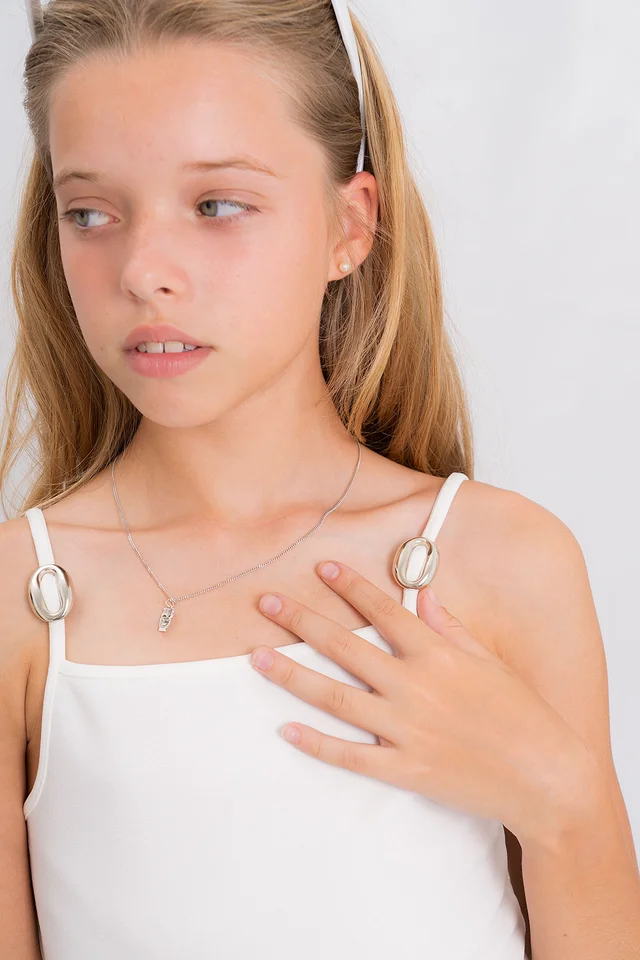 Vestido Doble Bretel Con Perlas