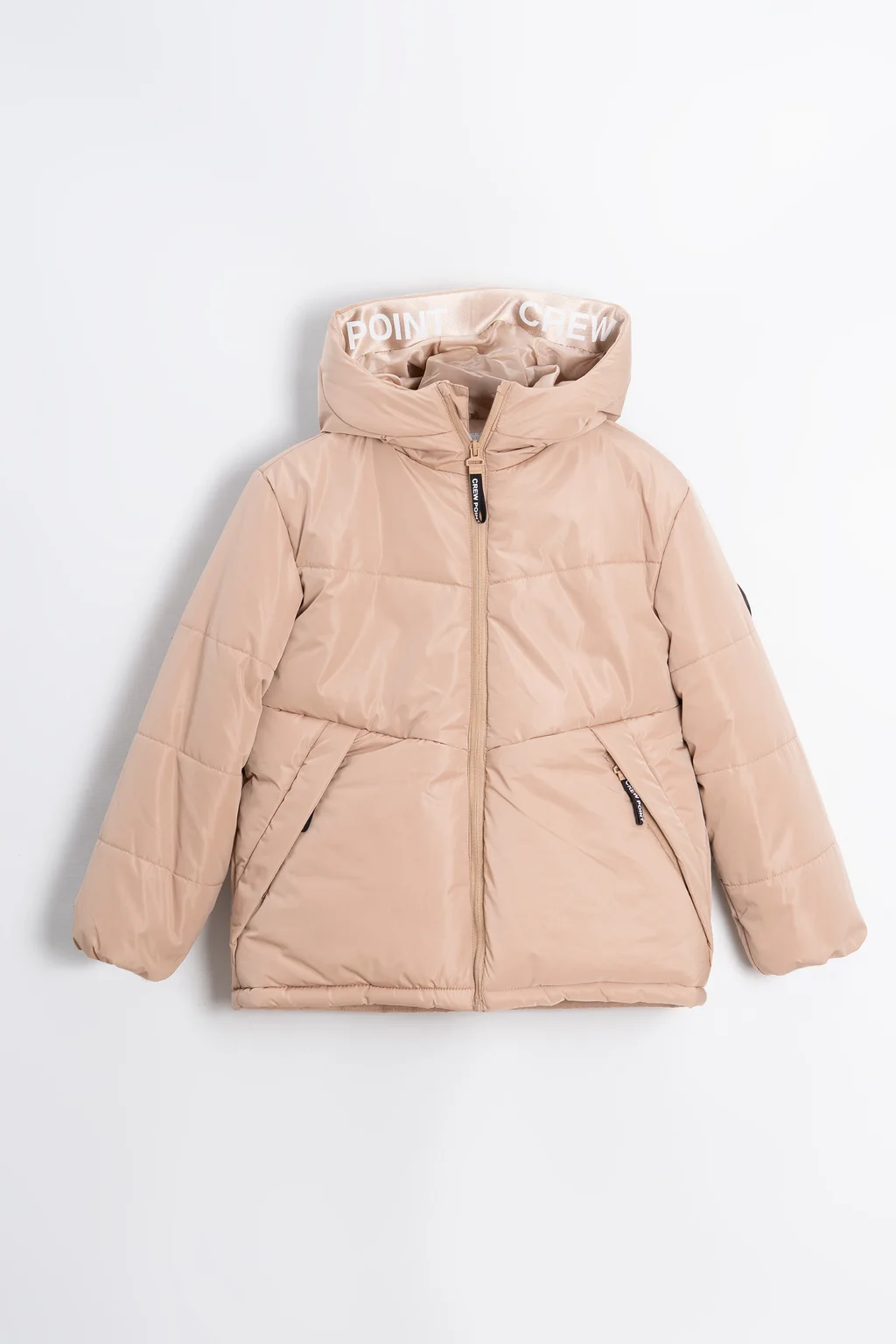 Puffer Con Capucha Detalle Estampado Tiracierres Engomado Y Escudo De Goma En Ma