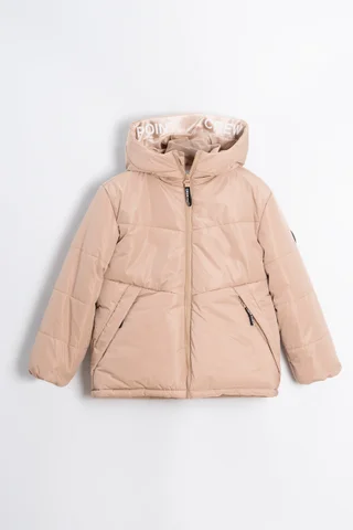 Puffer Con Capucha Detalle Estampado Tiracierres Engomado Y Escudo De Goma En Ma - Vista 6