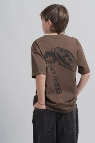Remera Ryder Manga Corta Oversize En Algodón Frío Con Estampa Llavero Studios En - Vista 3