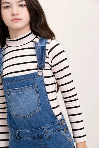 Jardinero Jeans Con Bolsillos Cargo - Vista 3