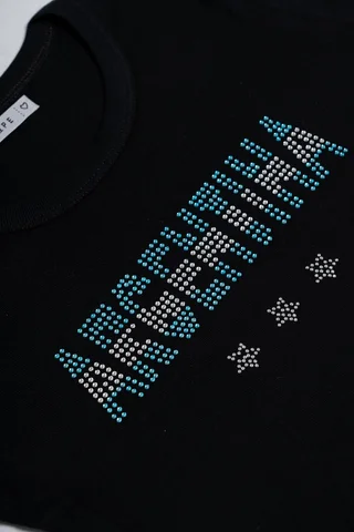 Remera Tina Manga Corta Argentina Tres Estrellas - Vista 2