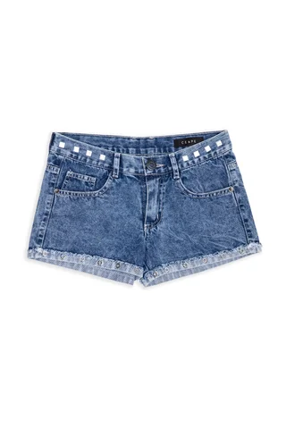 Short Jeans Tiro Bajo Tachas grandes - Vista 1