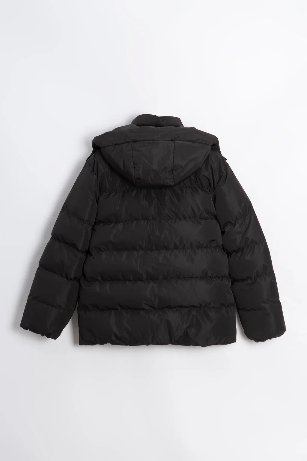 Puffer Con Capucha Desmontable Bolsillos C Tapa Y Broches Engomados Y Ajustes C - 2
