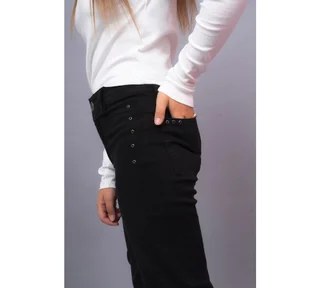 Pantalon Culote Gabardina Color C/ Tachas - Vista 2
