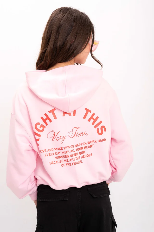 Hoddie Rustico C/ Estampado En Frente Y Espalda Rigth T This