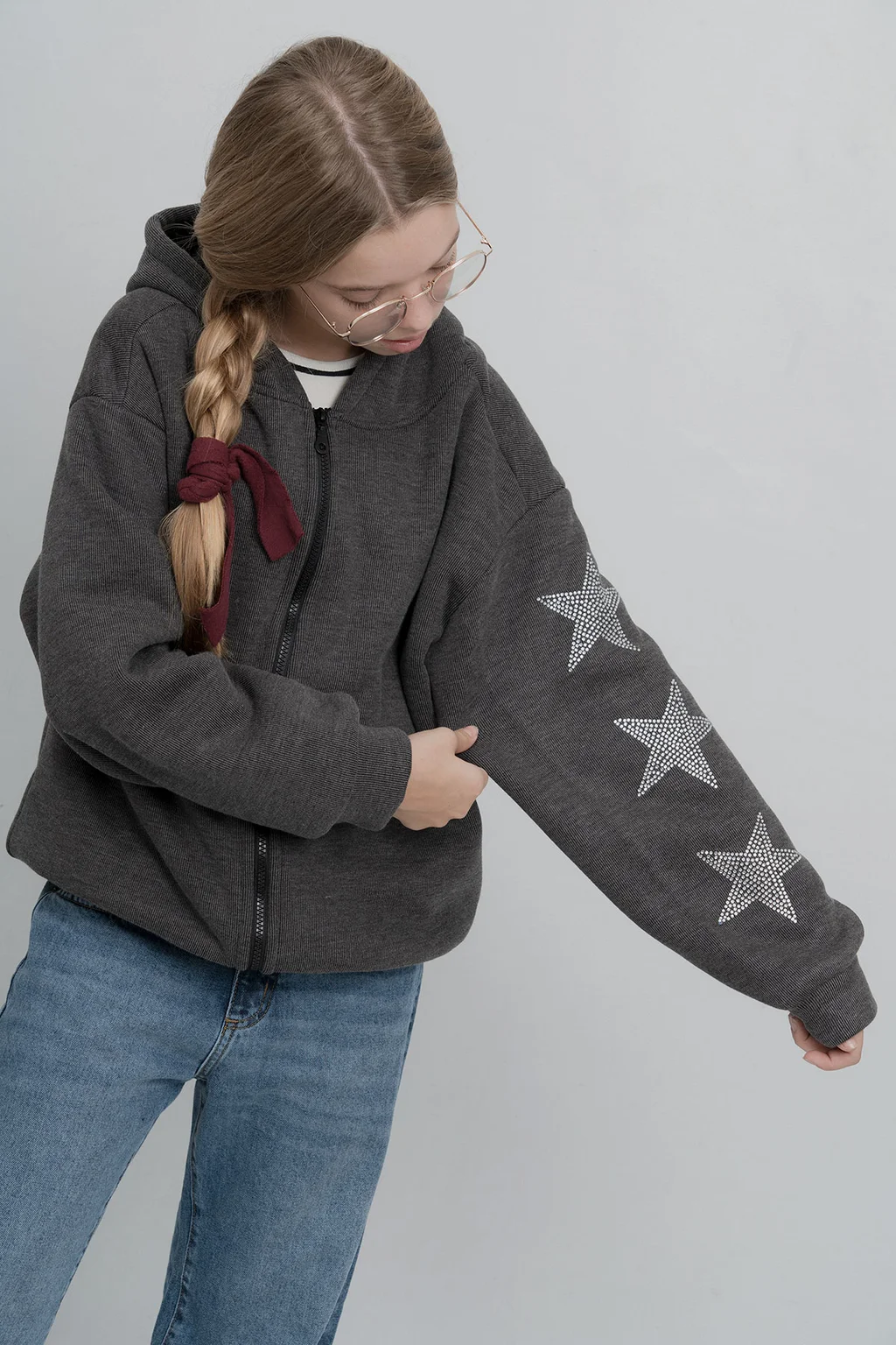 Campera Zaira Corderoy Soft Bitono Con Estrellas En Manga - 1