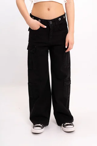 Pantalon Cargo Color Bolsillo Del Y Tras C/ Tapas- - Vista 3