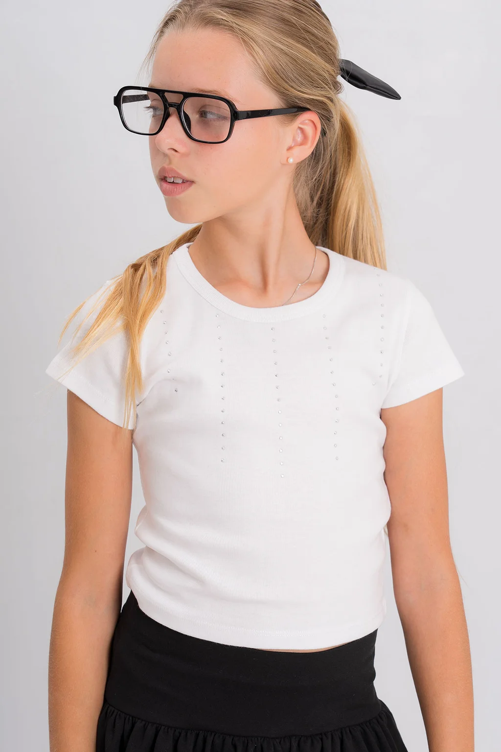 Remera Ribb Stras En Degrade - 0