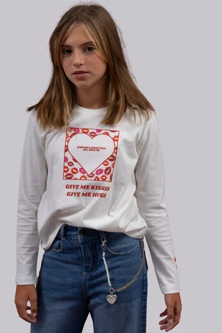 Remera Est Corazon Con Boquitas - Vista 1