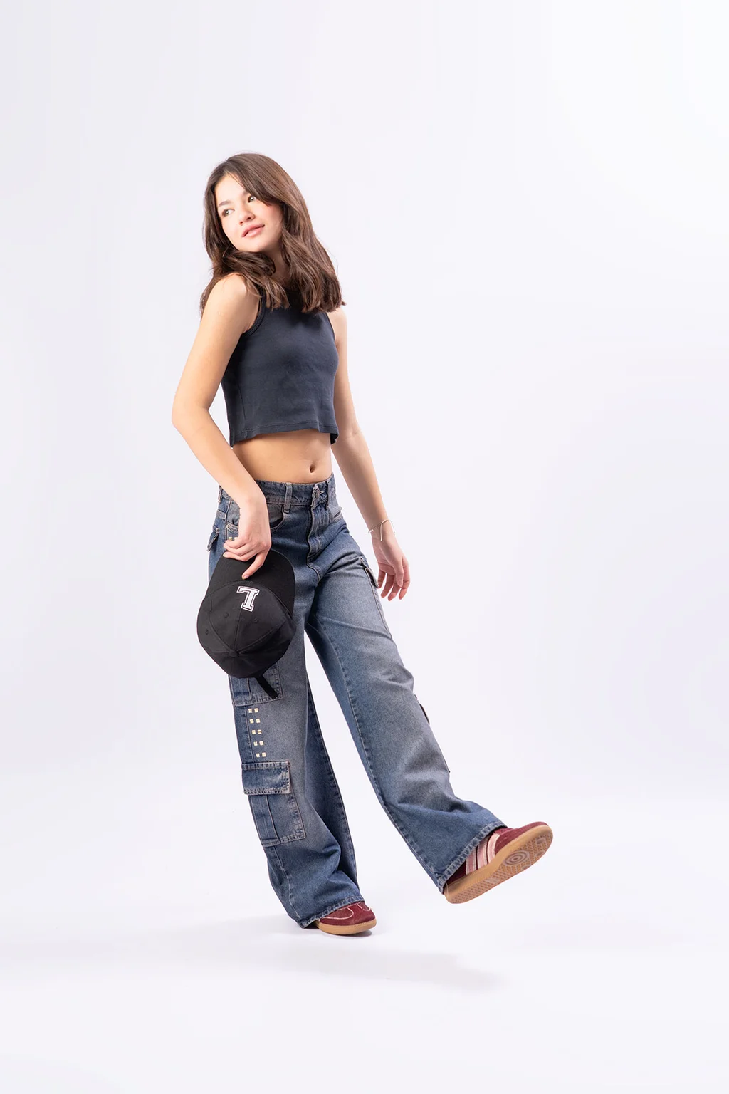 Jeans Cargo Matizado con tachas - 2