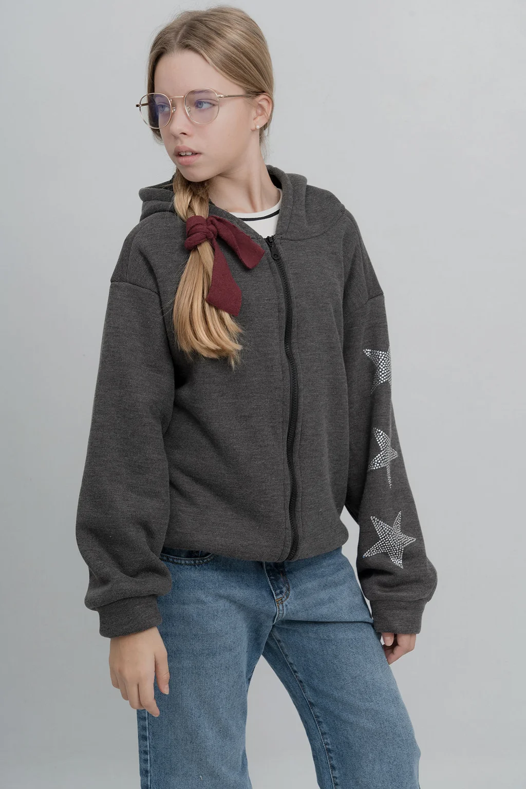 Campera Zaira Corderoy Soft Bitono Con Estrellas En Manga - 0