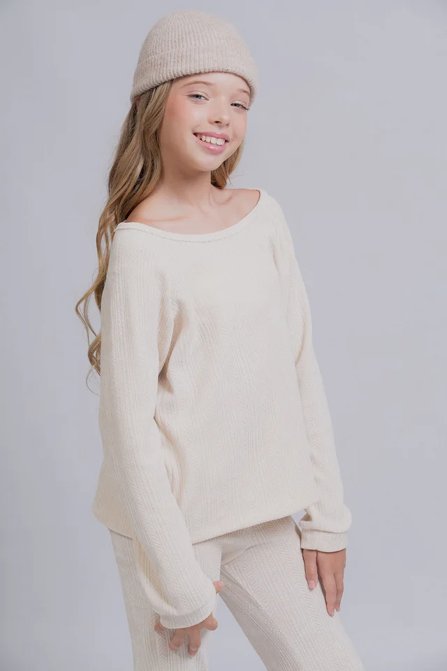 Sweaters Nyex De Textura Espiga Con Manga Ranglan.
