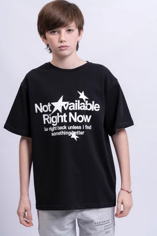 Remera Gael Manga Corta Oversize En Algodon Frio Con Estampa Not Aviable - Vista 1