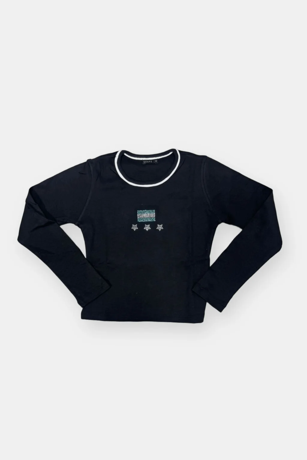 Remera Eira Cuello Combinado Argentina Con Stras - 1