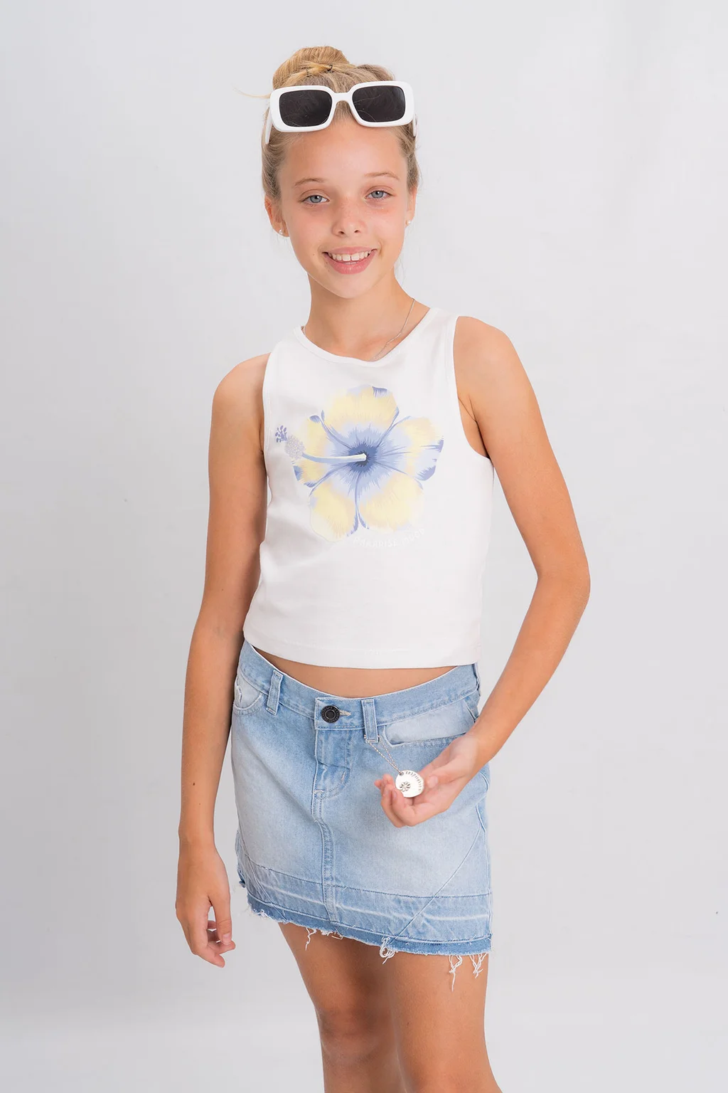 Musculosa Ribb Flor Paradise Mood - 2