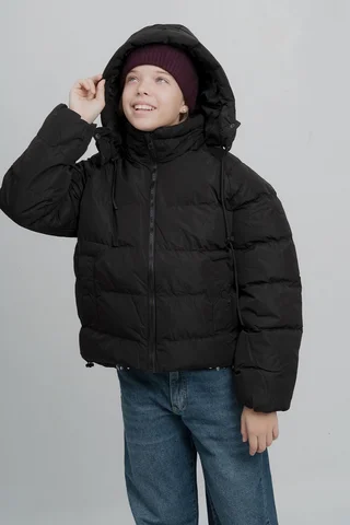 Puffer C Capucha Desmontable Bolsillos C Detalles Engomados Y Cintura Ajustable - Vista 2