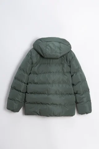 Puffer Con Capucha Desmontable Bolsillos C Tapa Y Broches Engomados Y Ajustes C - Vista 5