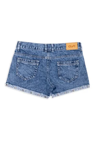 Short Jeans Tiro Bajo Tachas grandes - Vista 3