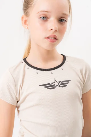 Rremera Morley Cuello Contracolor Estrellas Y Tachas Aplicadas - Vista 2