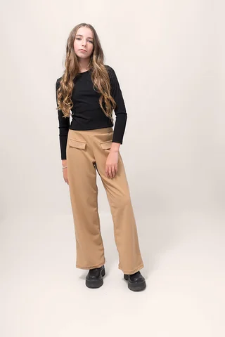 Pantalon  Wide Leg De Vestir C/Full Stras En Tapa Bolsillo - Vista 4