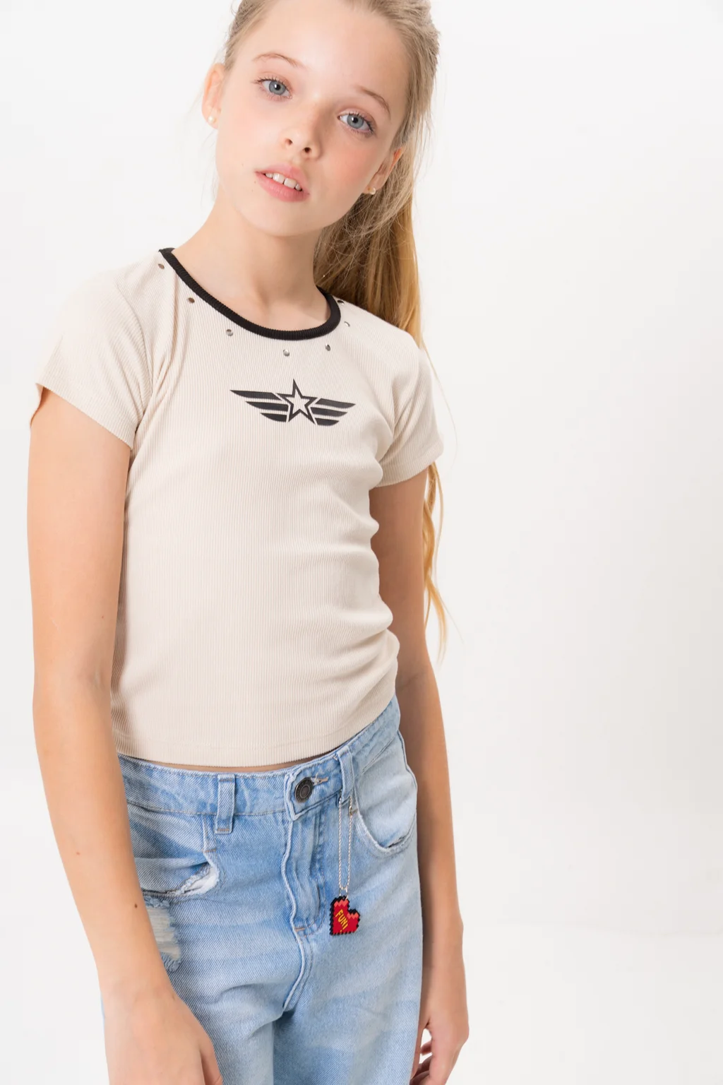 Rremera Morley Cuello Contracolor Estrellas Y Tachas Aplicadas - 0