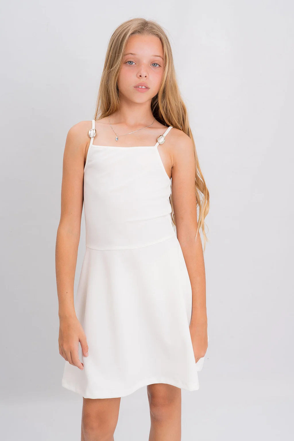 Vestido Doble Bretel Con Perlas - 0