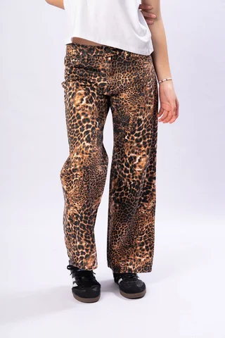 Pantalon Wide Leg Animalprint - Vista 1