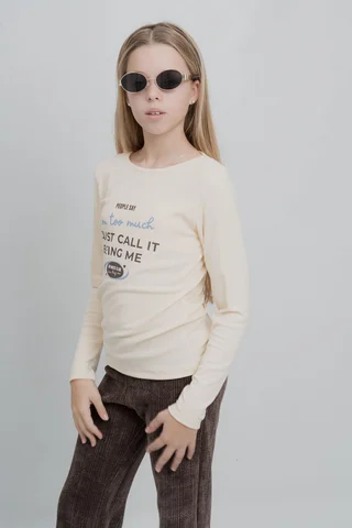 Remera Auro De Rib Soft Con Lycra Envivada Con Estampa Just I Ami - Vista 2