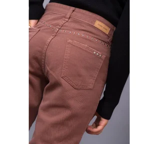 Pantalon Mom Color Con Tachas - Vista 1