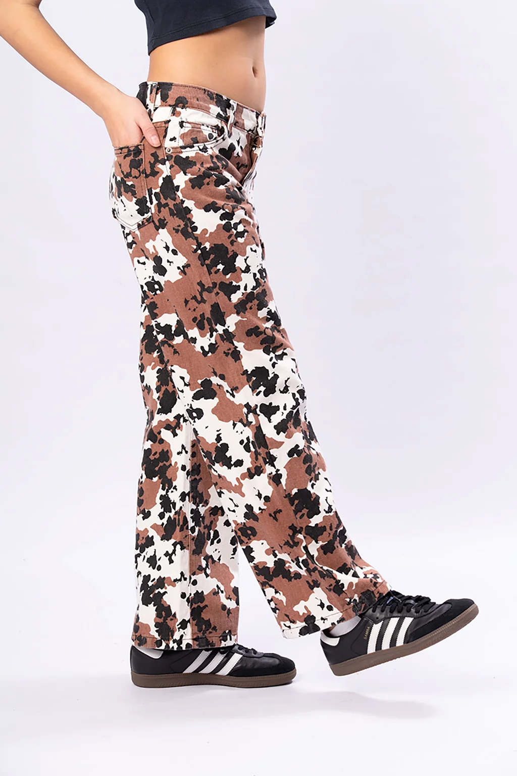 Pantalon Wide Leg Dibujo Vaca - 1