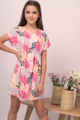 Vestido M/C Full Print C/ Botones Delanteros - Vista 1