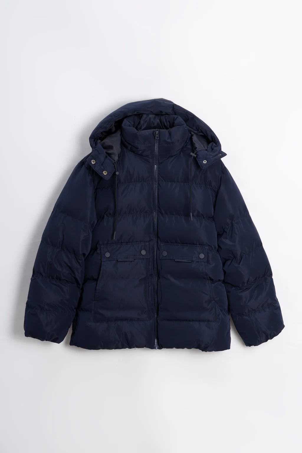 Puffer Con Capucha Desmontable Bolsillos C Tapa Y Broches Engomados Y Ajustes C - 5
