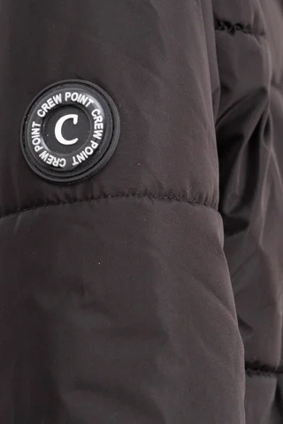 Puffer Con Capucha Detalle Estampado Tiracierres Engomado Y Escudo De Goma En Ma - Vista 4