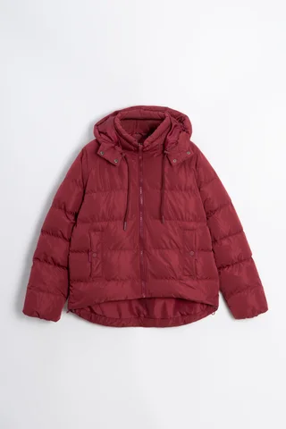 Puffer C Capucha Desmontable Bolsillos C Detalles Engomados Y Cintura Ajustable - Vista 5