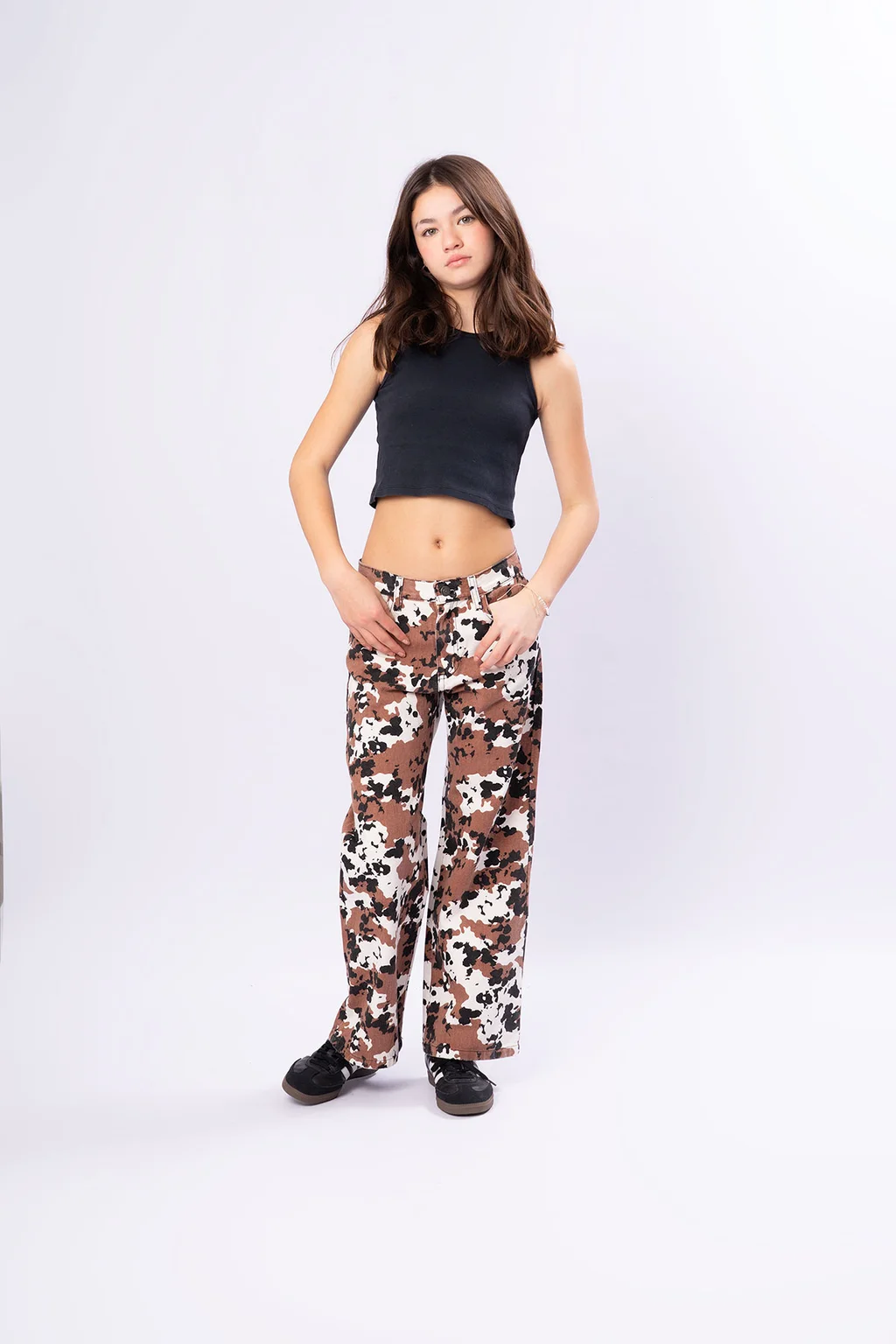 Pantalon Wide Leg Dibujo Vaca - 0