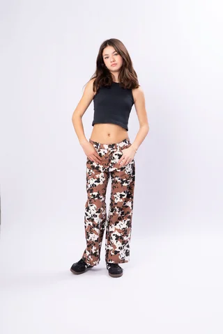 Pantalon Wide Leg Dibujo Vaca - Vista 1