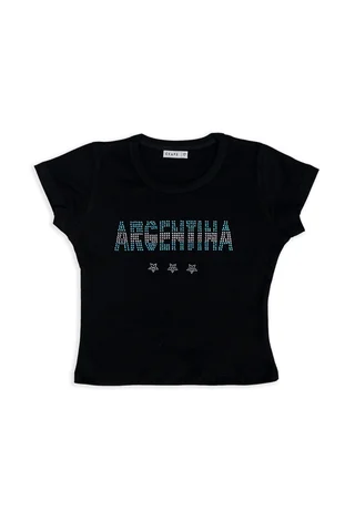 Remera Tina Manga Corta Argentina Tres Estrellas - Vista 1