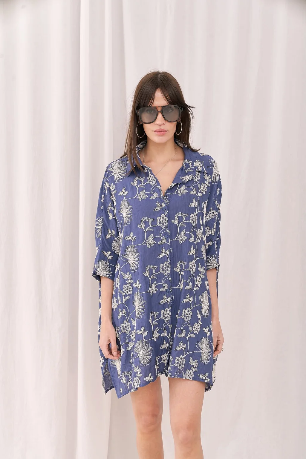 Camisa Aguirre Bordada - Art 174 (lino)