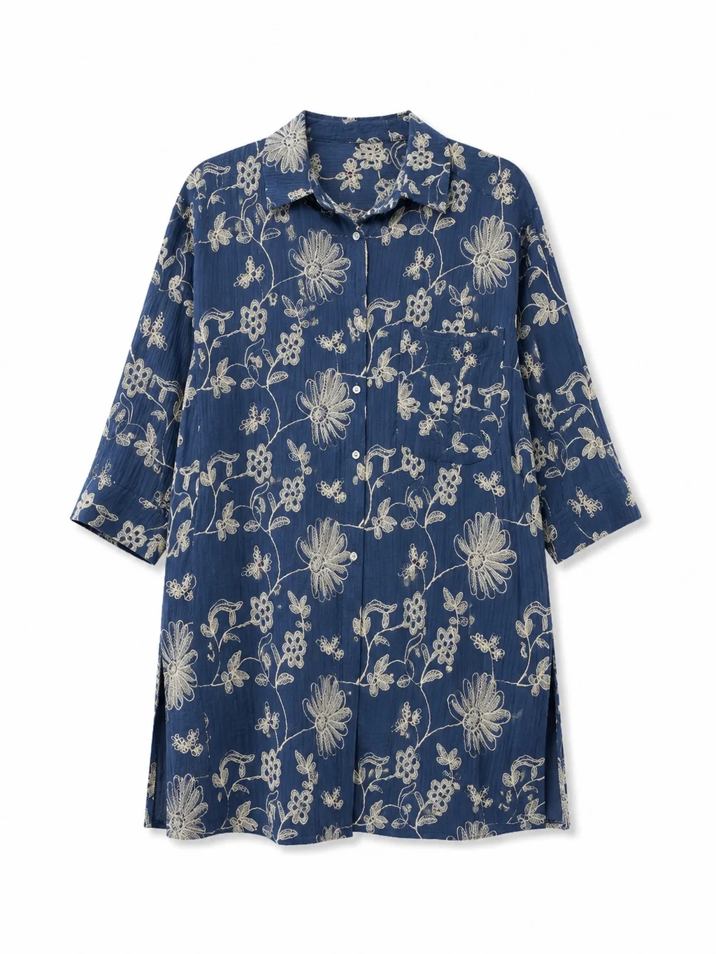 Camisa Aguirre Bordada - Art 174 (lino)