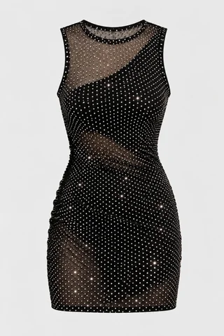 Vestido Rocky - Art 1713 (tull c/strass) - Vista 1